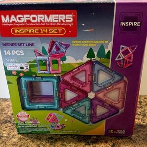 Inspire Magnetic Building Set - Pink, Blue, Purple